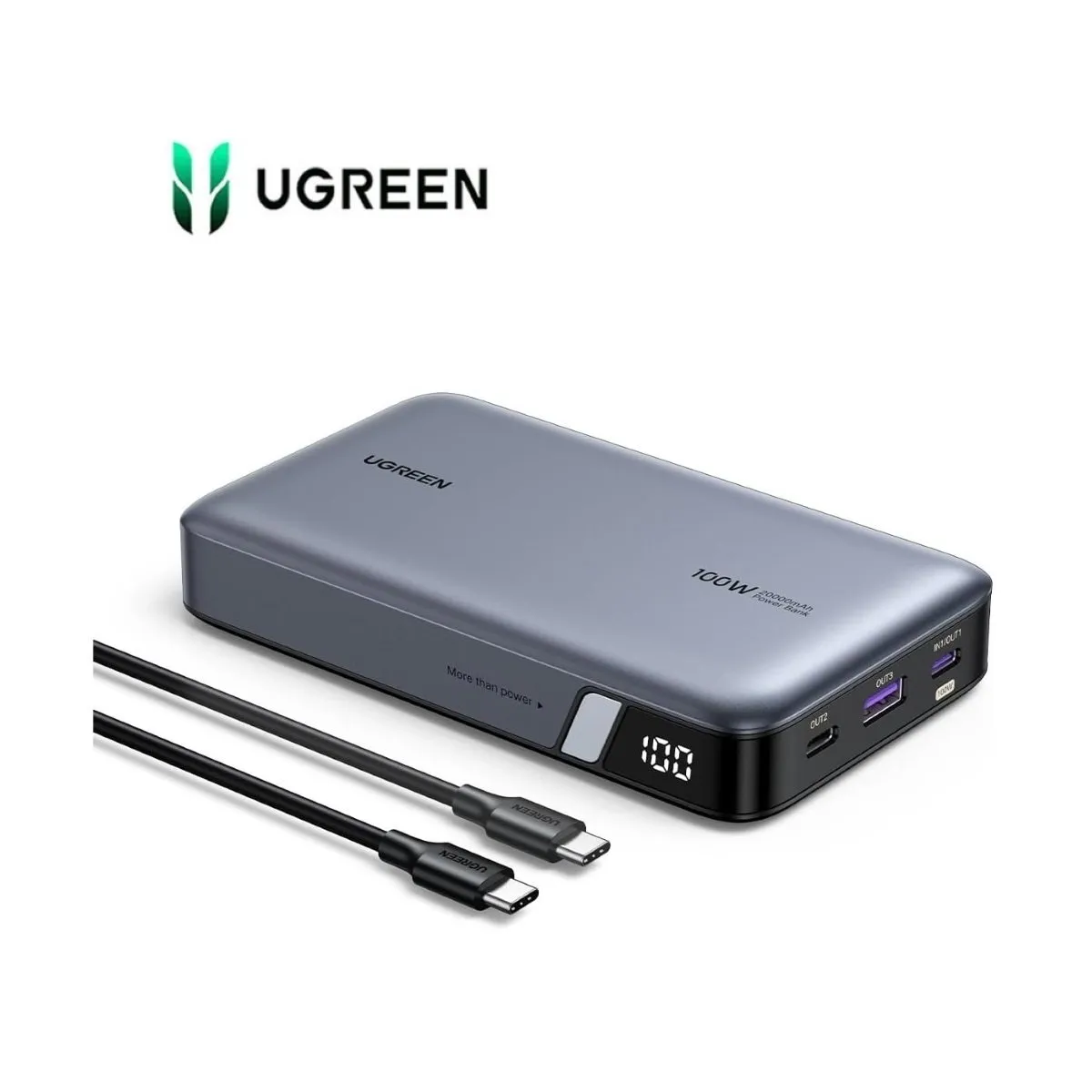 UGREEN - Power Bank 20000 mah 100w Nexode Cargador Portatil UGREEN