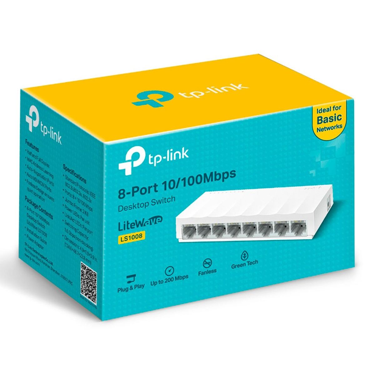 TP LINK - TP-LINK LS1008 Switch 8 Puertos 10/100Mbps Auto-MDI / MDIX