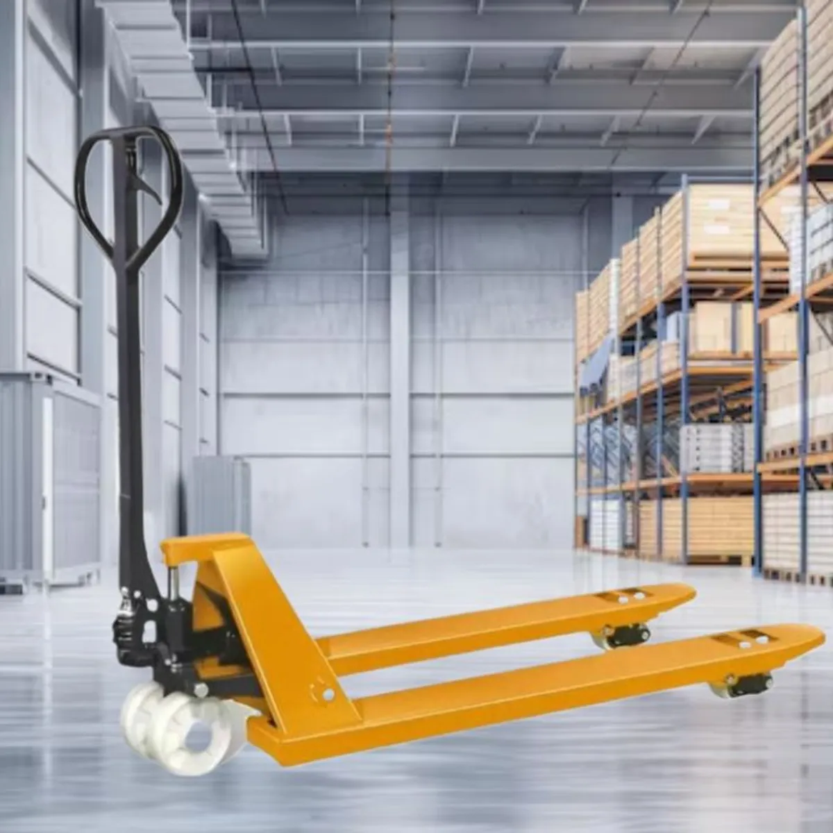 GENERICO - TRANSPALETA 3000 KG ELEVADOR MANUAL PATO DE CARGA CON RUEDAS DE NYLON