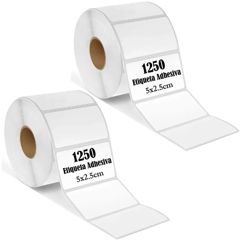 OEM - Etiqueta Termica Adhesiva 5x2.5cm Pack 2 Rollos