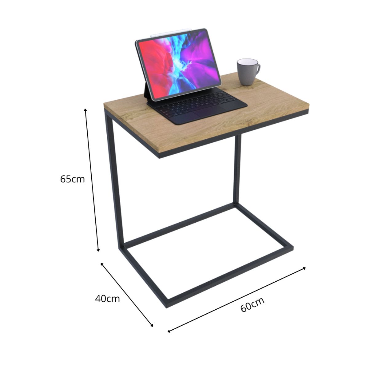 MUEBLES MACRUMO - ESCRITORIO SIMPLE ESTRUCTURA DE FIERRO ACABADO AL HORNO INC ARMADO