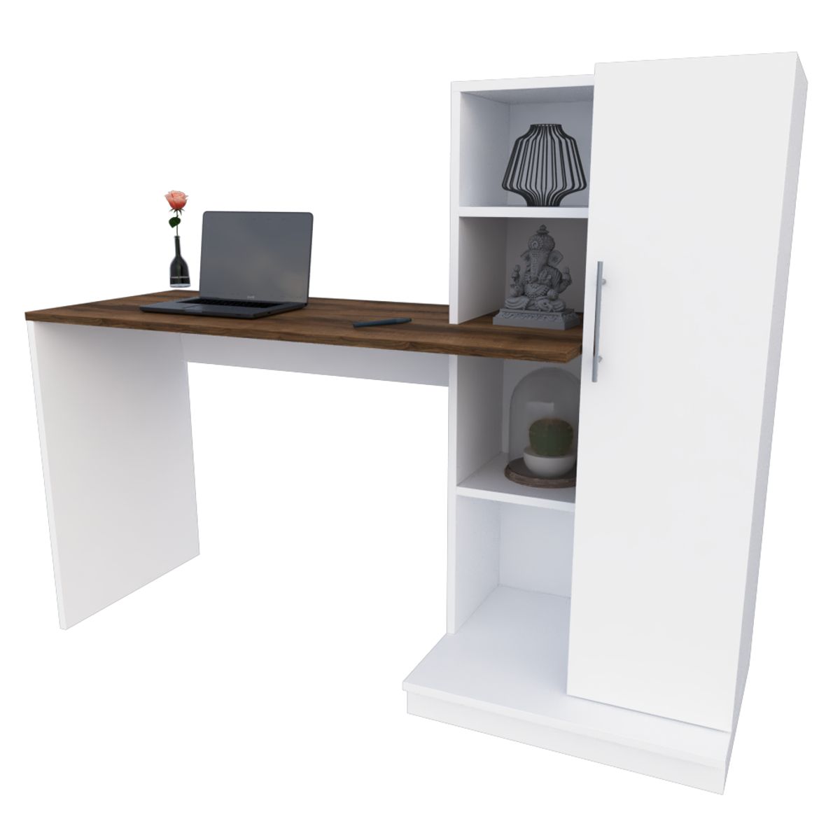 MUEBLES MACRUMO - ESCRITORIO PILAR + PUERTA Y BASE INC ARMADO