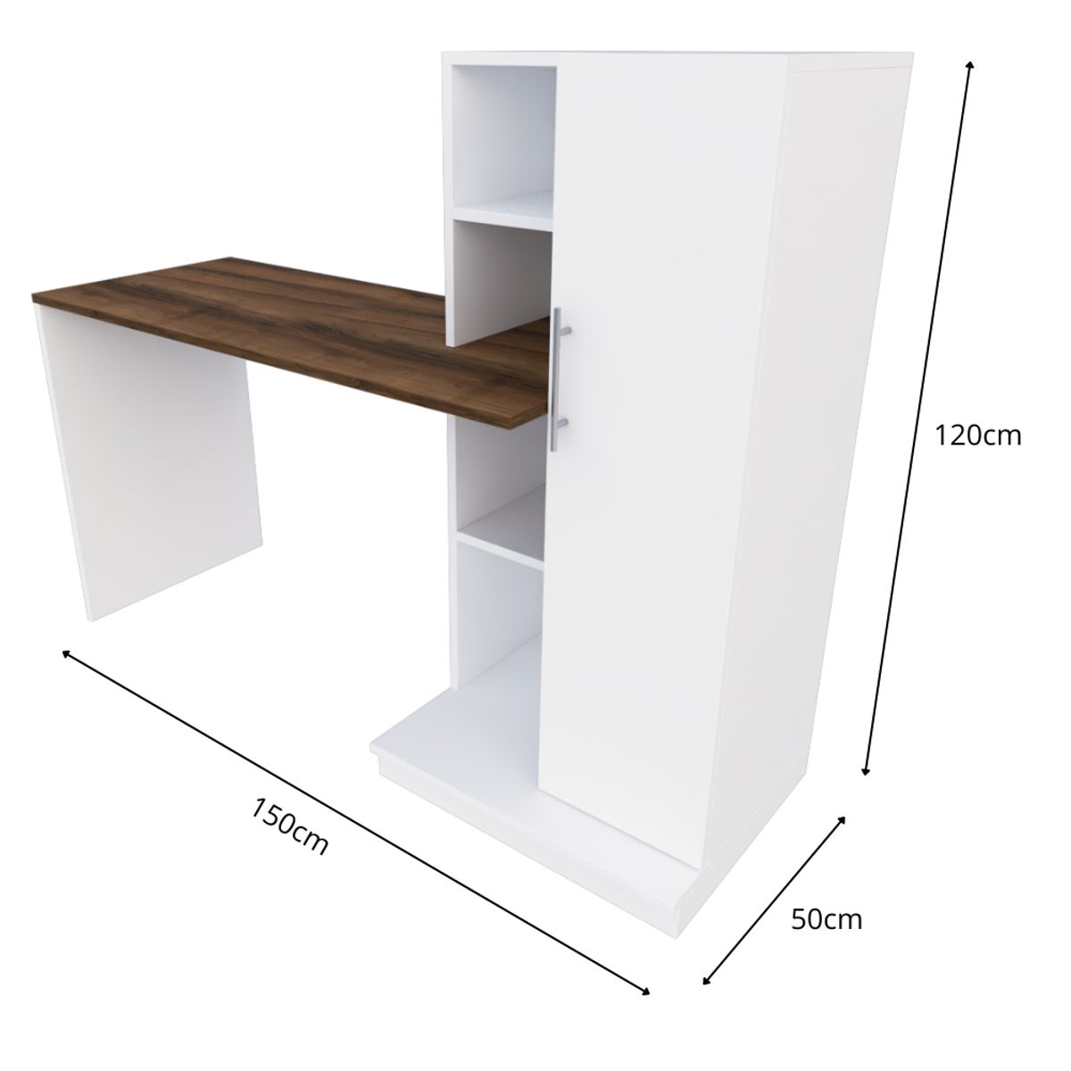 MUEBLES MACRUMO - ESCRITORIO PILAR + PUERTA Y BASE INC ARMADO