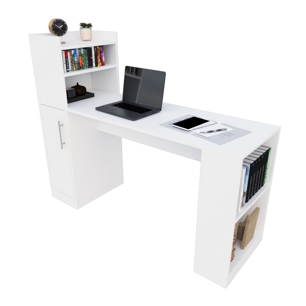 MUEBLES MACRUMO - ESCRITORIO PILAR H + PUERTA Y REPISAS INC ARMADO