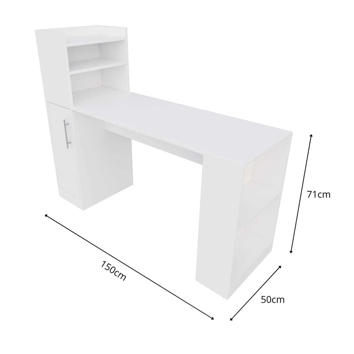 MUEBLES MACRUMO - ESCRITORIO PILAR H + PUERTA Y REPISAS INC ARMADO