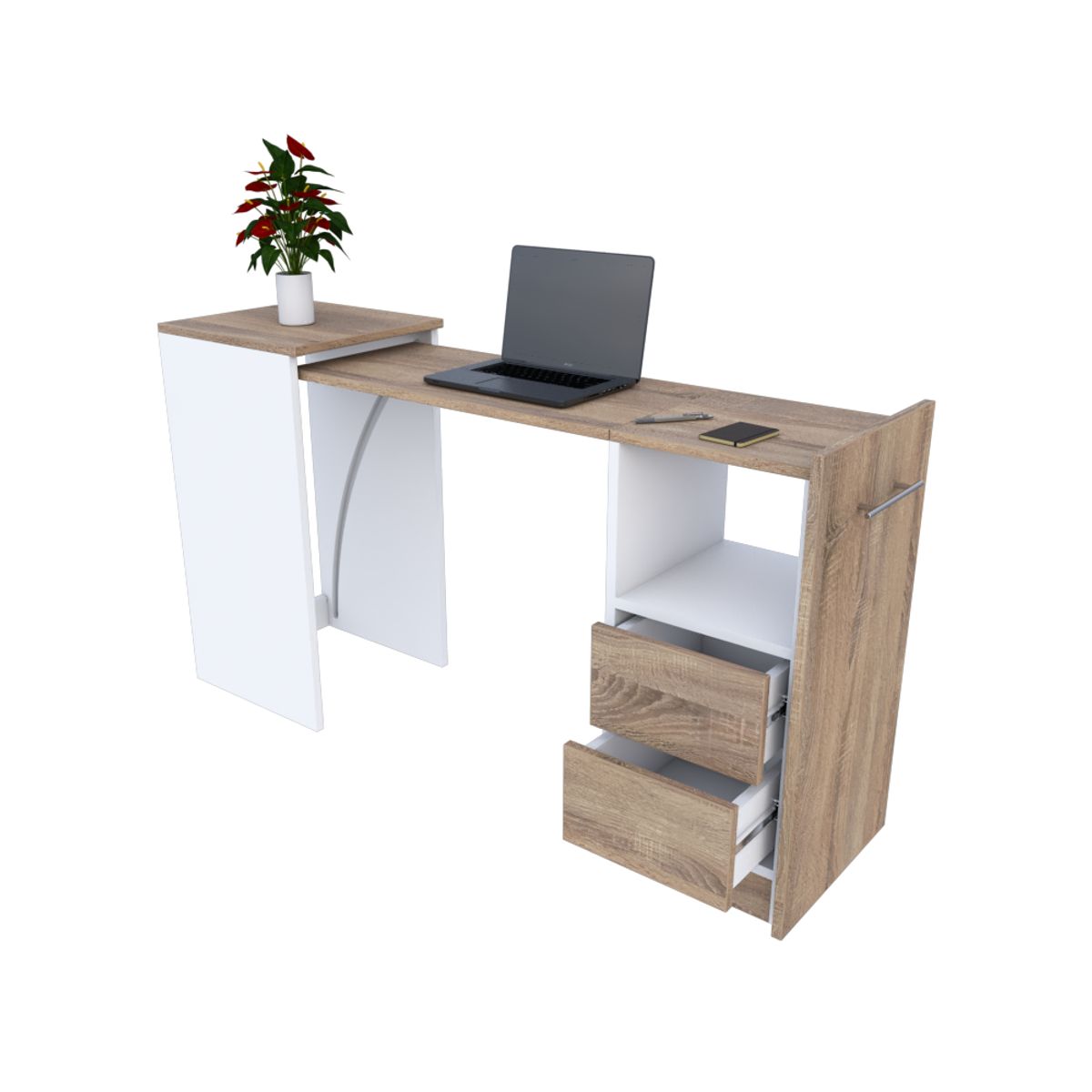 MUEBLES MACRUMO - ESCRITORIO FUNCIONAL + CAJONES INC ARMADO