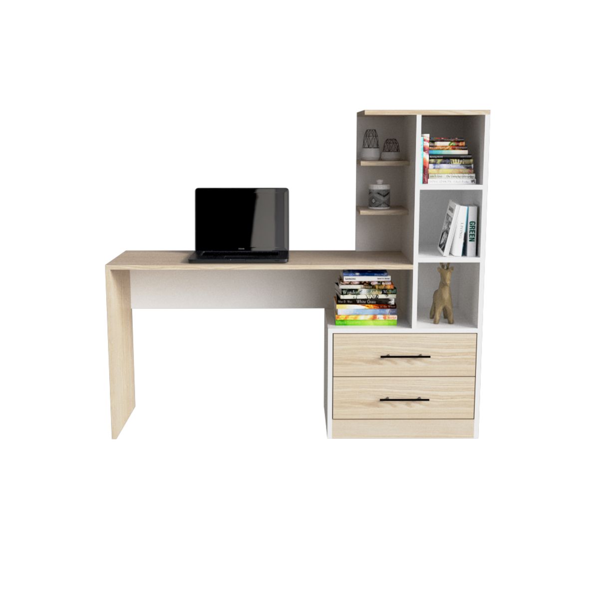 MUEBLES MACRUMO - ESCRITORIO PILAR + 2 CAJONES. INC ARMADO