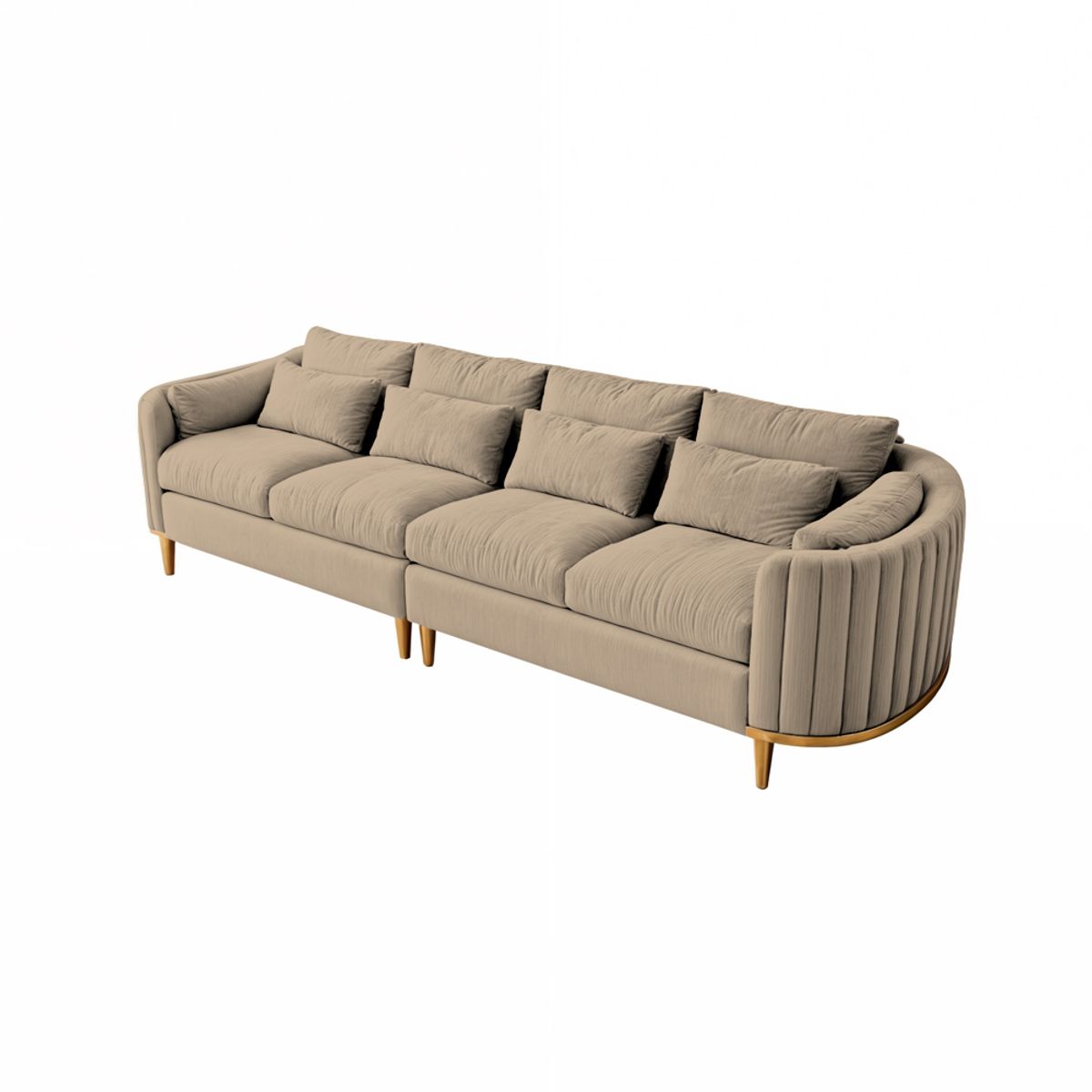 BARAKA HOME - Sofá Luxury Serris 4 Cuerpos 2 Piezas - Beige claro