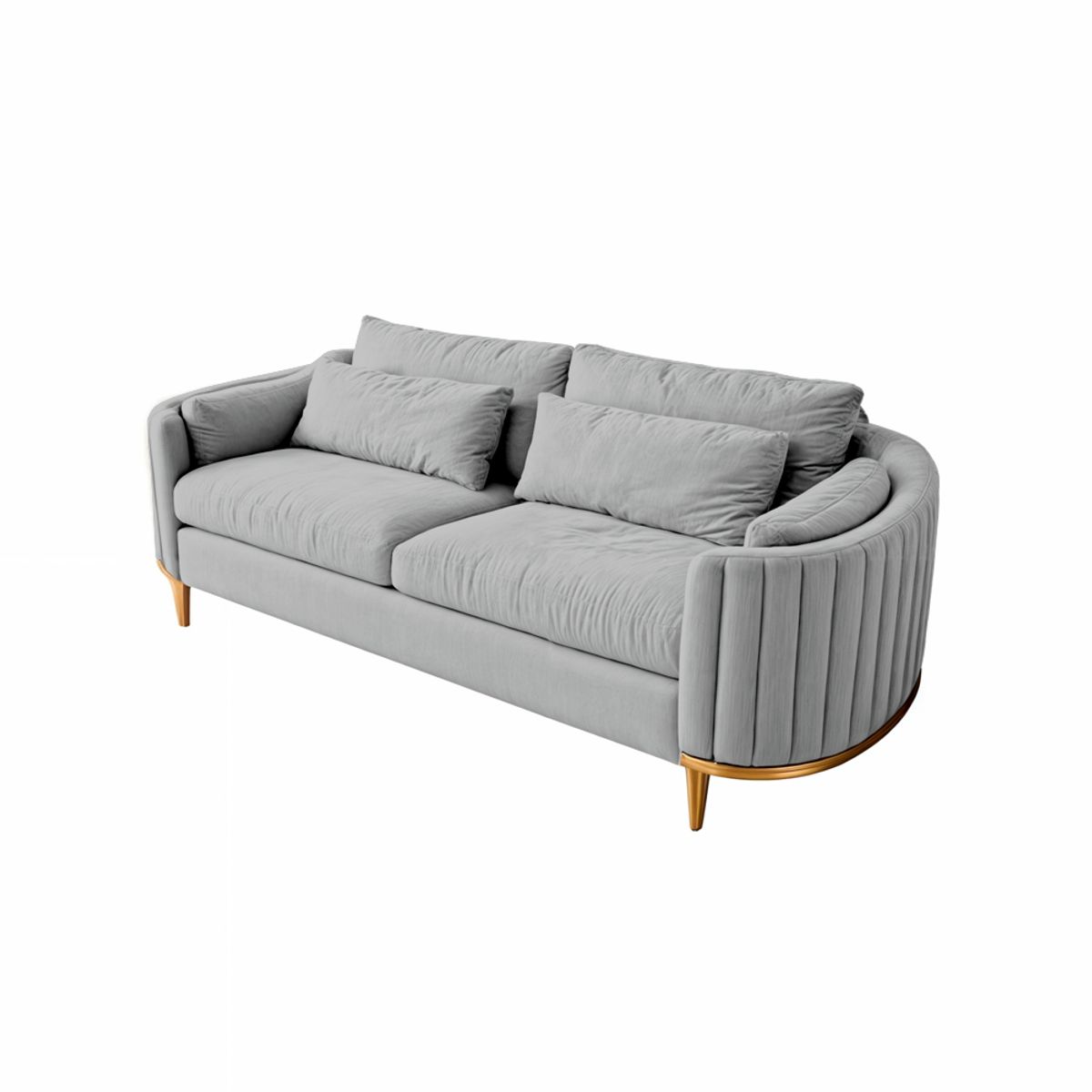 BARAKA HOME - Sofá Luxury Serris 3 Cuerpos - Gris claro