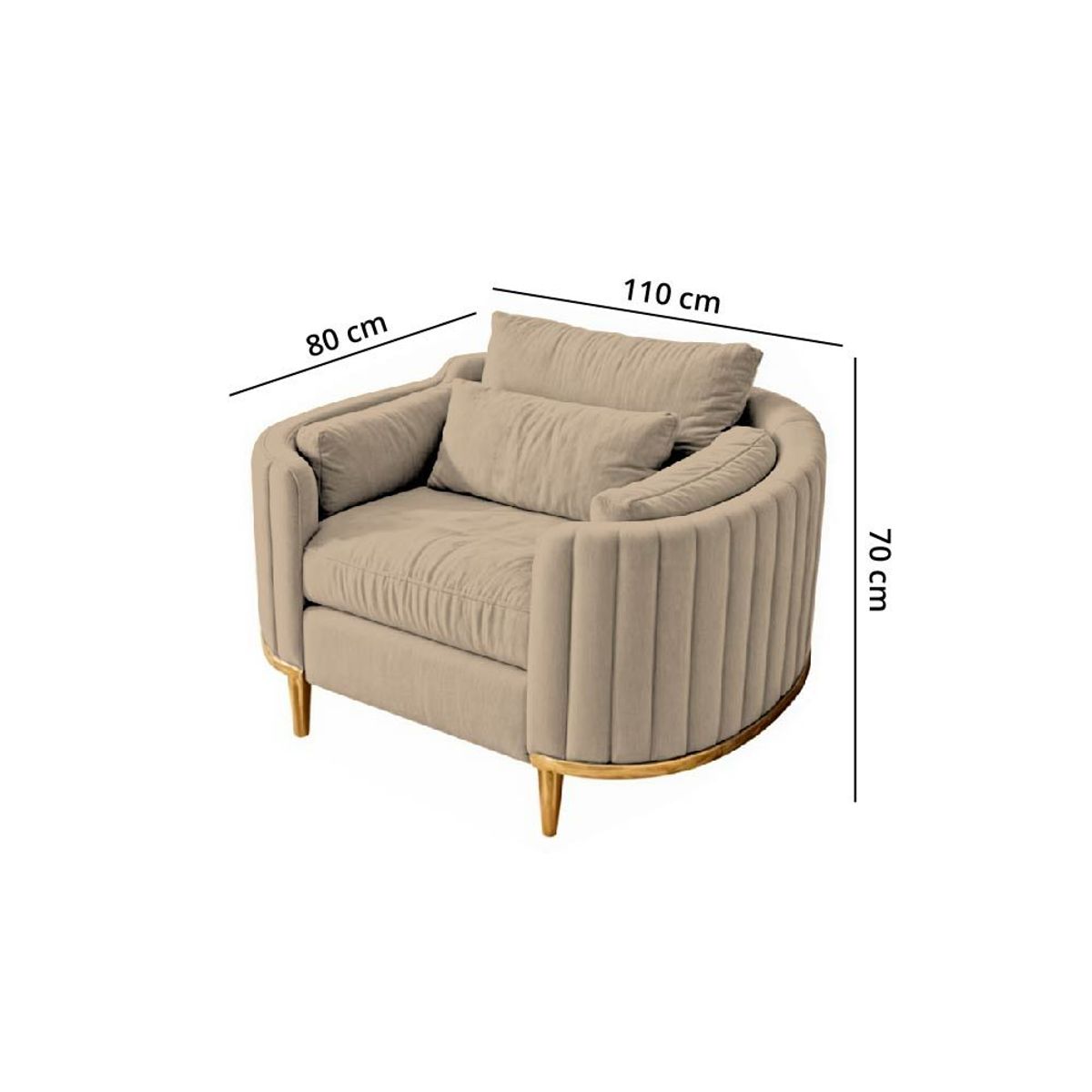 BARAKA HOME - Sofá Luxury Serris 1 Cuerpo - Beige claro