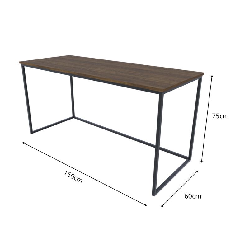MUEBLES MACRUMO - ESCRITORIO BÁSICO CON ESTRUCTURA DE FIERRO ACABADO AL HORNO INC ARMADO