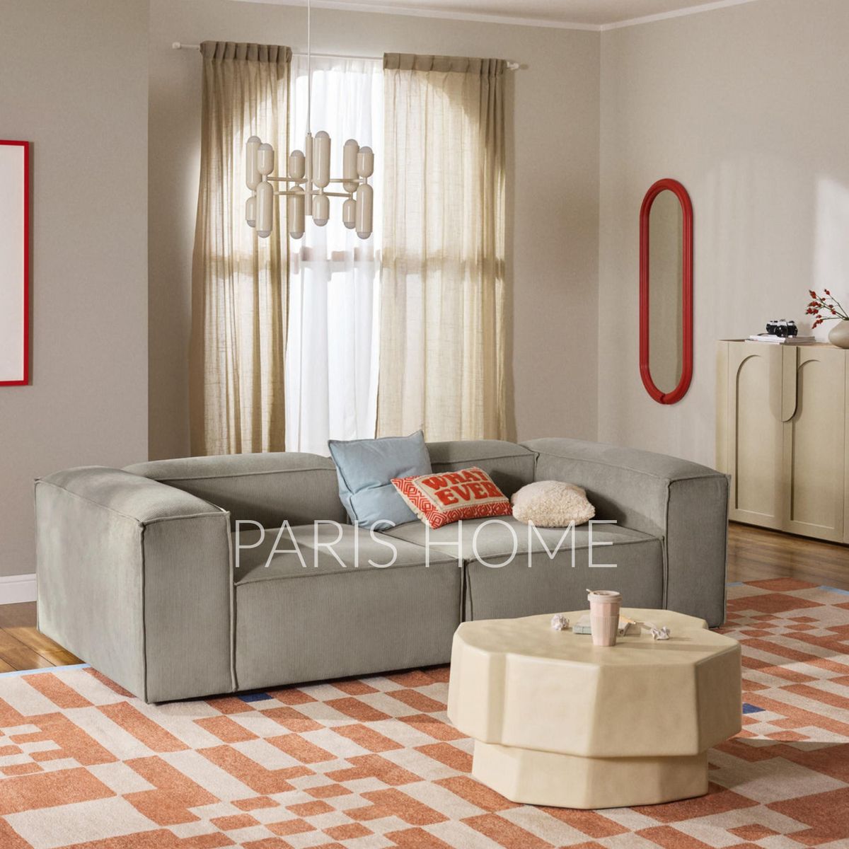 GENERICO - Sofá 2 Cuerpos Monarch Pana - Gris