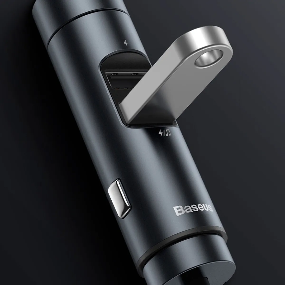 BASEUS - Cargador para Cigarrera de Auto Carro Baseus  MP3 2 Puertos USB