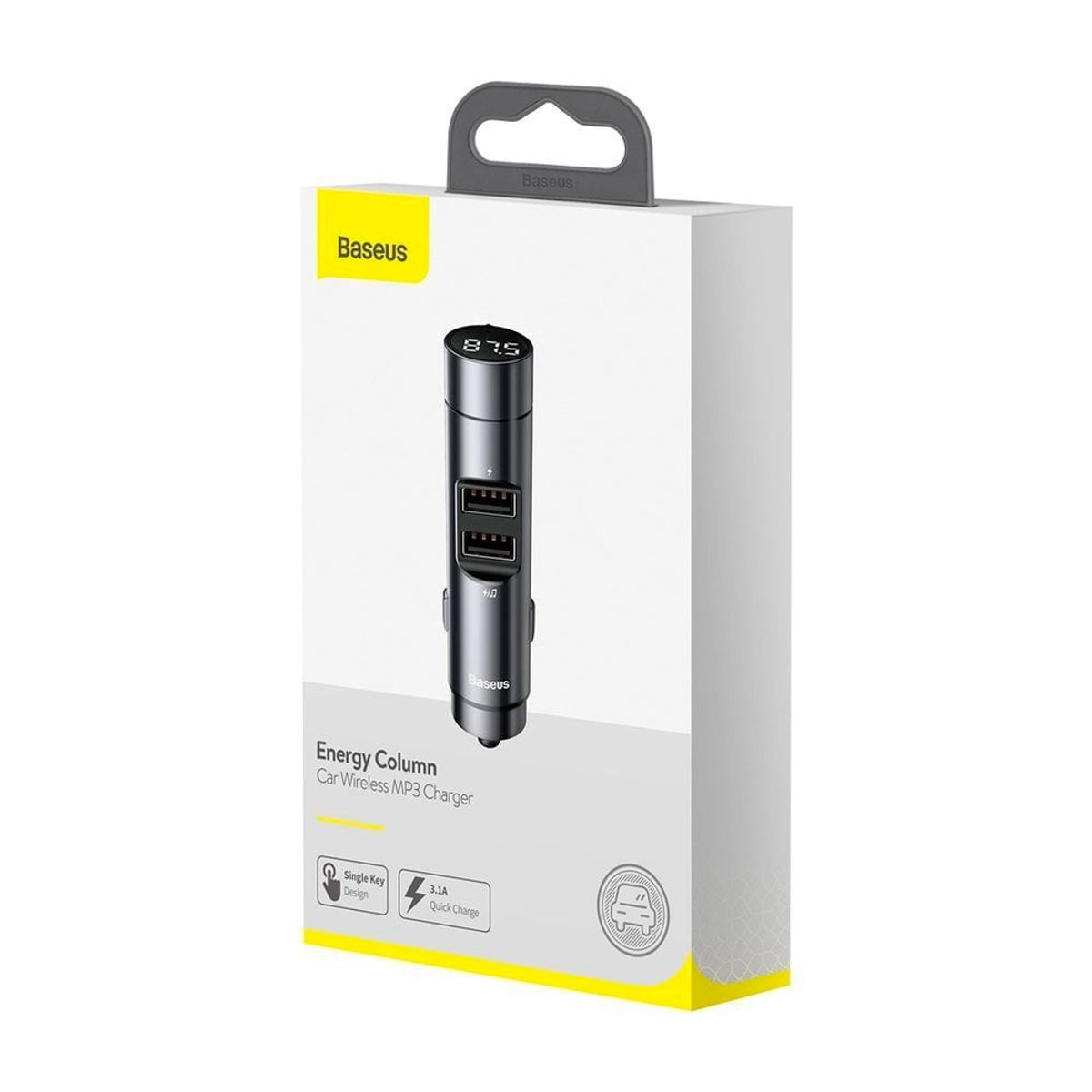 BASEUS - Cargador para Cigarrera de Auto Carro Baseus  MP3 2 Puertos USB