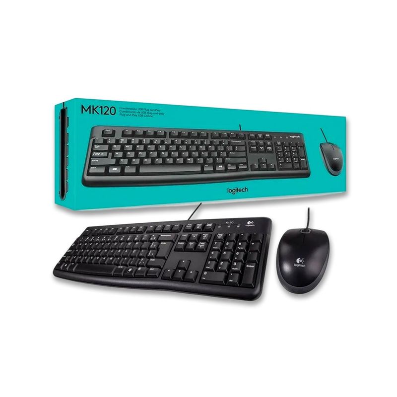 LOGITECH - Kit Teclado y Mouse Logitech MK120 Original