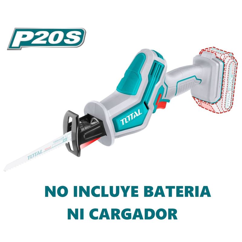 TOTAL TOOLS - Sierra Sable Inalámbrica 20v-TRSLI6506