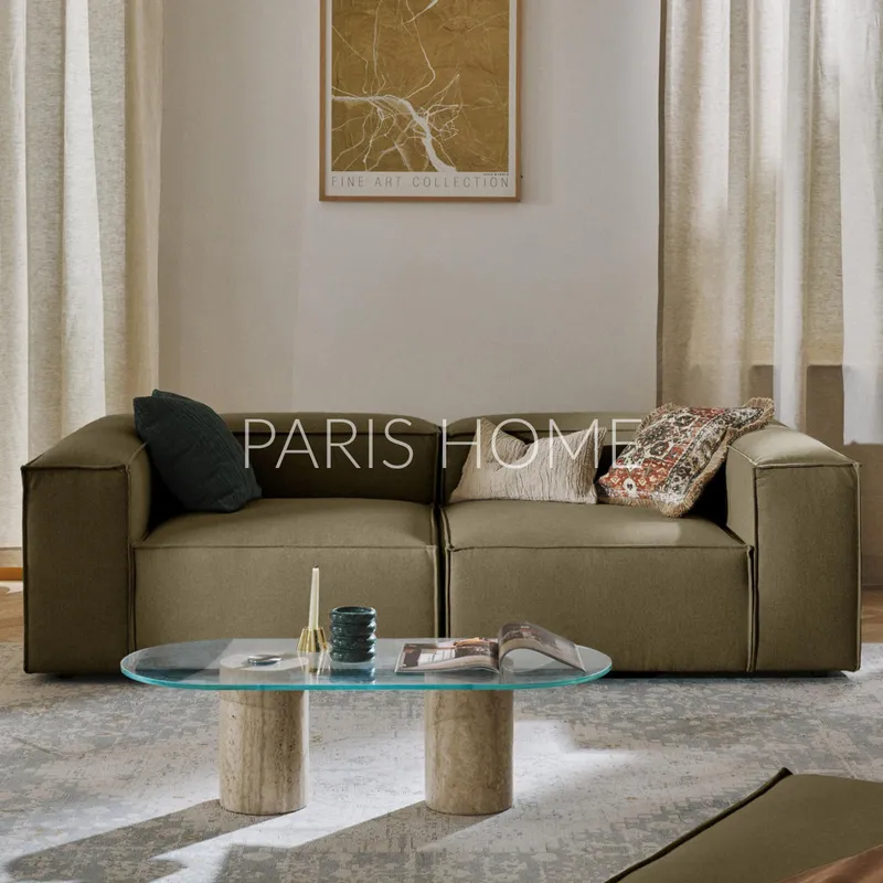 GENERICO - Sofá 2 Cuerpos Monarch Tejido - Verde Oliva