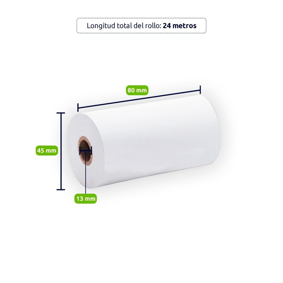 JPSYSTEMS - 10 rollos papel contometro térmico 80x45mm Tickets 55g 80x45