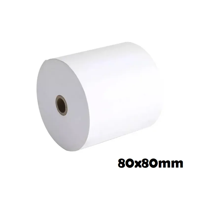 JPSYSTEMS - Paquete 10 rollos 80x80 contómetro papel térmico 80x80mm 55g