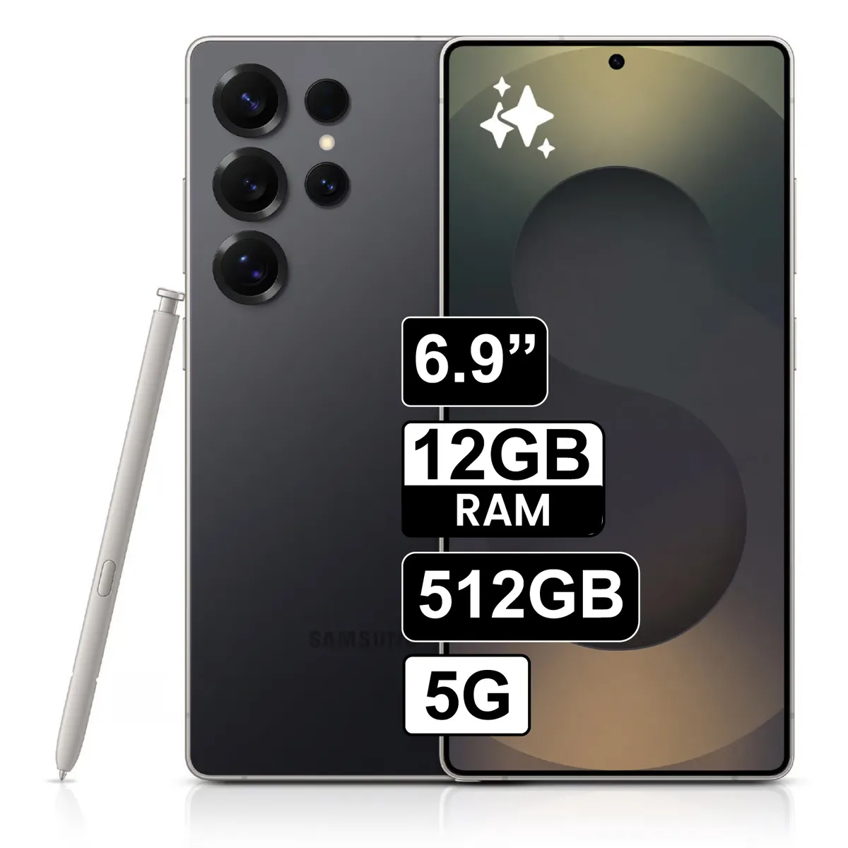 SAMSUNG - Celular Samsung Galaxy S25 Ultra 5G 512GB 12GB RAM cámara 200MP frontal 12MP 69 Pulg negro