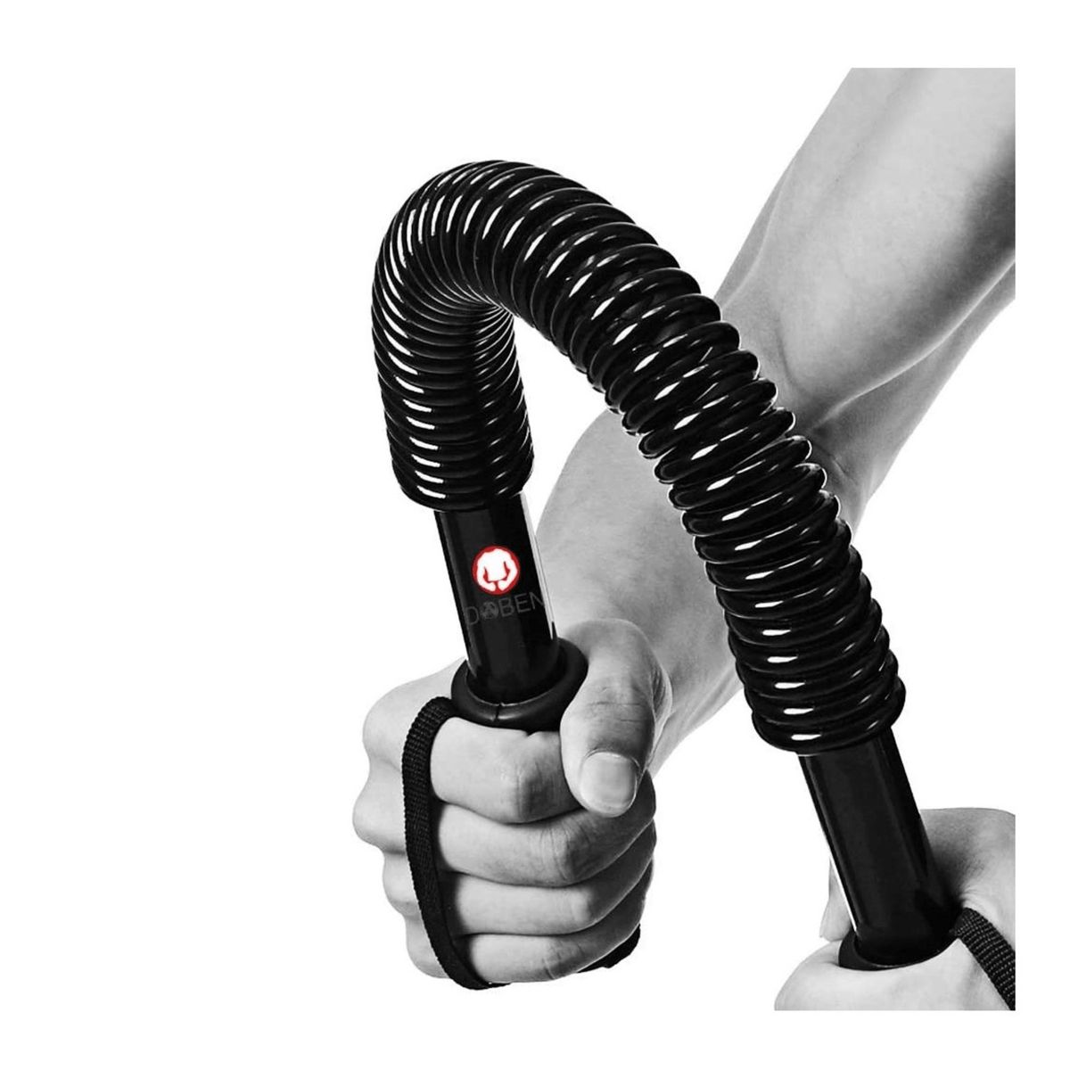 ALPHA GYM - Barra Power Twister ejercitador de pectorales,brazos 60 Kg