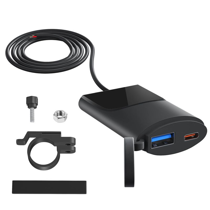 Adaptador Cargador USB Para Moto 3.1A - Convertidor SAE A USB, Compatible Con Teléfonos, GPS Y Cámaras