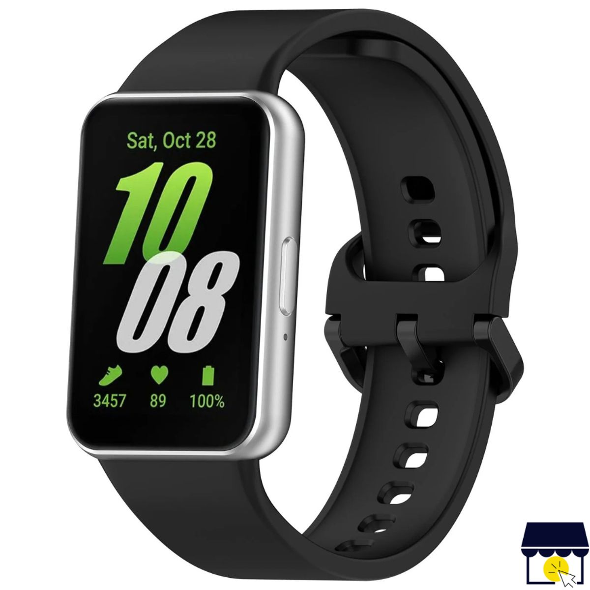 GENERICO - Correa de silicona para Samsung Galaxy Fit 3 / 4 - Negro