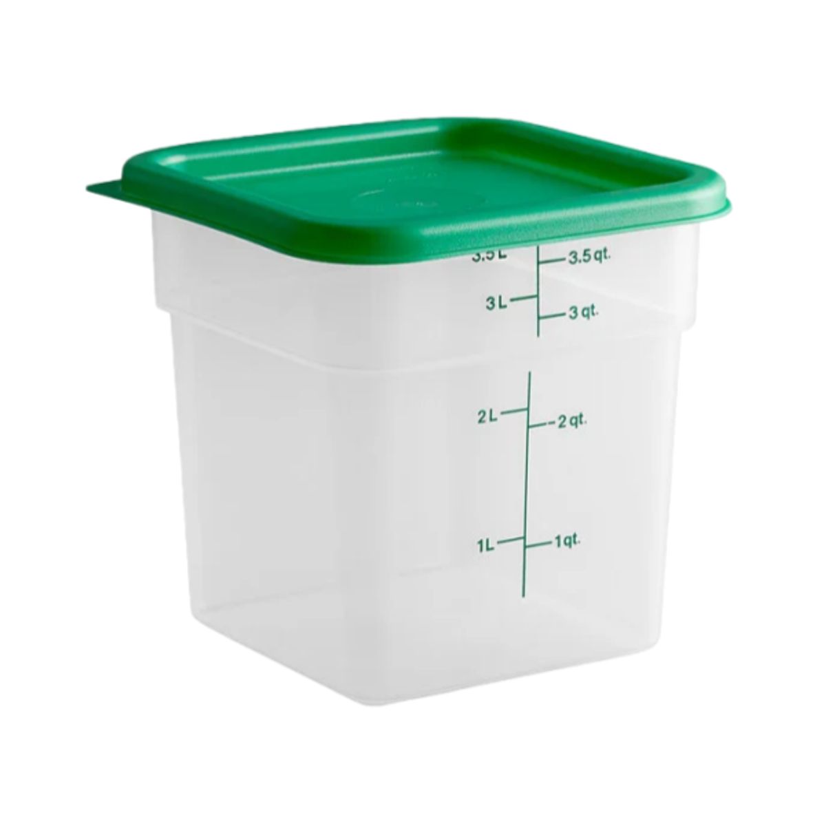 TIGERBEE - 4 Qt Contenedor Hermetico de Polipropilenopara Alimentos,Tapa verde,Forma Cuadrado