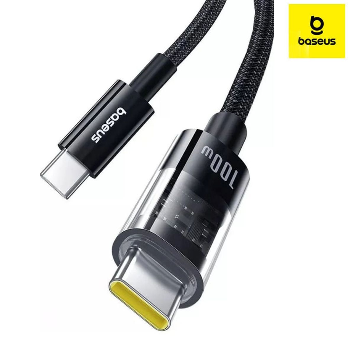 BASEUS - Cable Baseus USB-C a USB-C 100W 1M Para Macbook iPhone 16 Galaxy Pixel