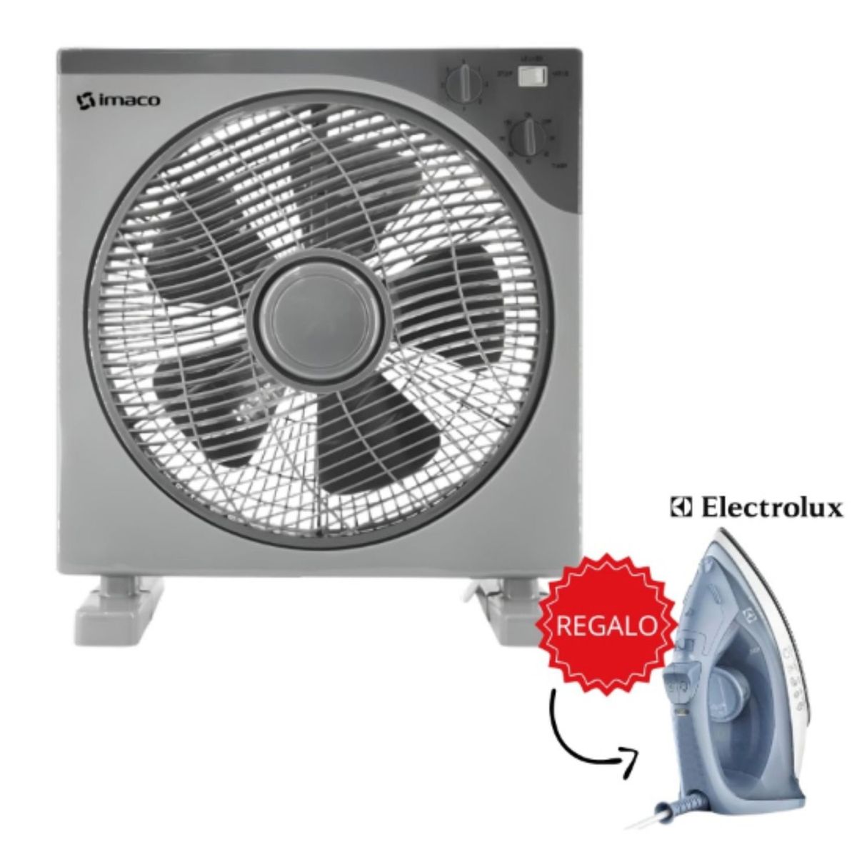 IMACO - Ventilador Recirculante Imaco IVA13 Gris con Timer 13 + Regalo