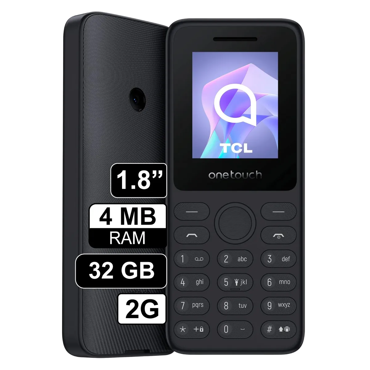 TCL - Celular Libre TCL Onetouch 4021 1.8" 4MB RAM 32GB  Negro