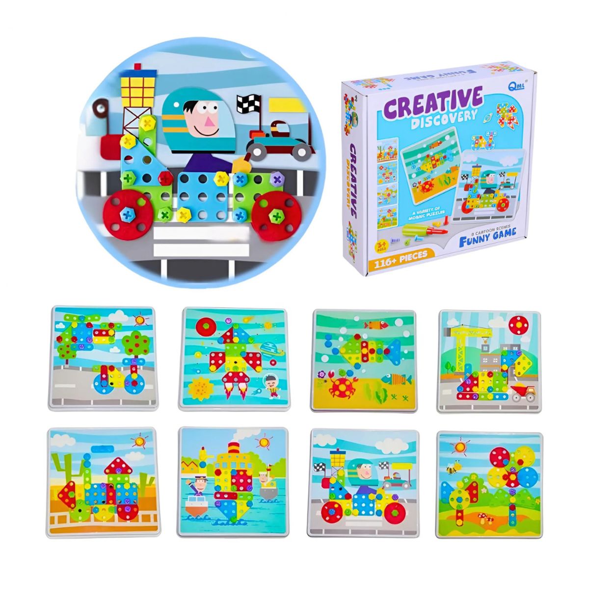 GENERICO - Juego Mosaico Mecano Creativo Discovery 116 Pcs
