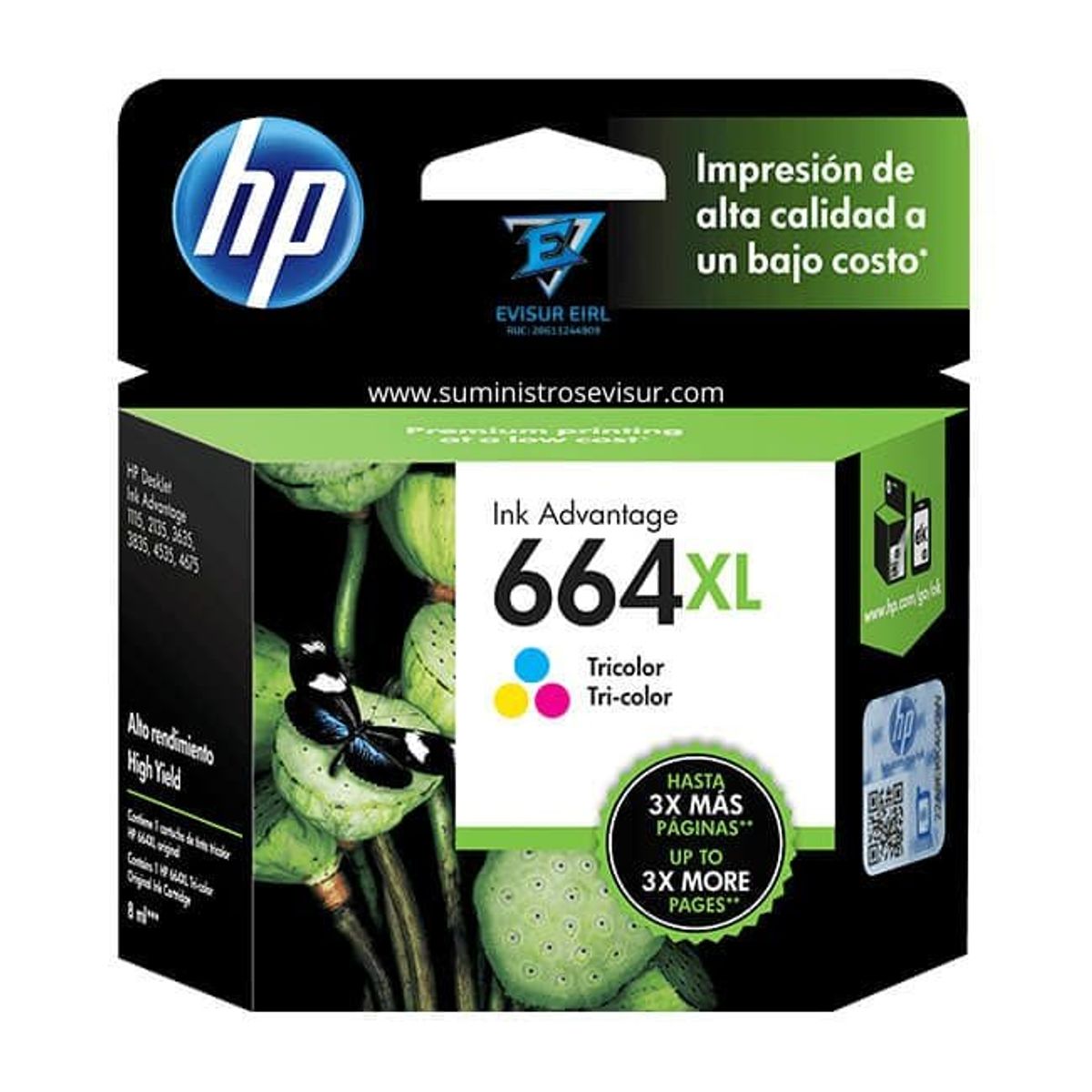 HEWLETT PACKARD - TINTA HP 644XL F6V30AL TRICOLOR