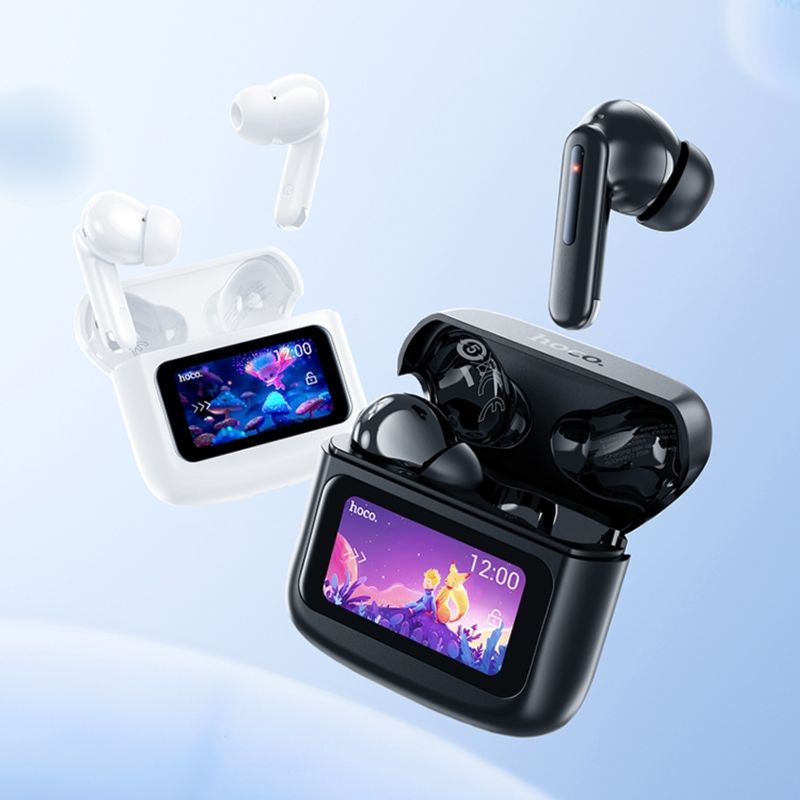 HOCO - Auricular Bluetooth con pantalla táctil inteligente inalámbrico verdadero hoco EQ14