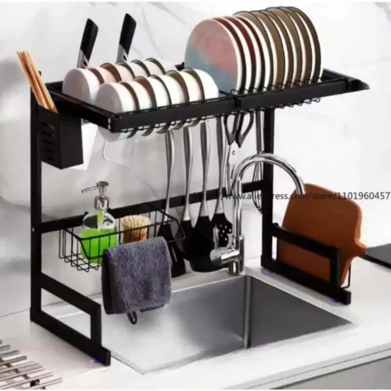 GENERICO - Escurridor de Platos 65CM Acero Inoxidable Organizador de Menaje