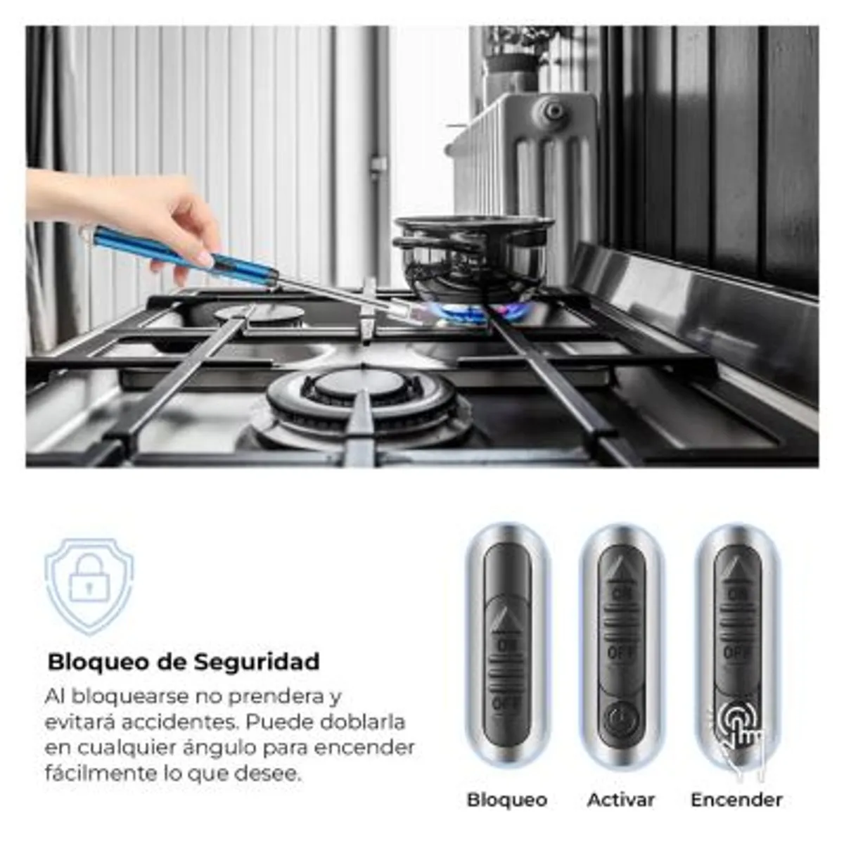 GENERICO - Encendedor Eléctrico Recargable 360 Flexible color aleatorio