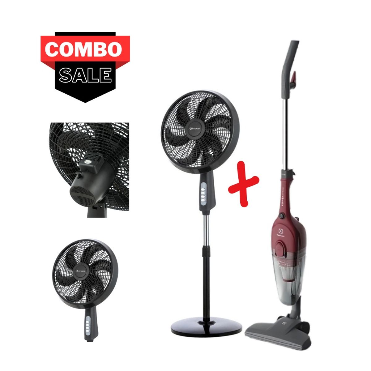 IMACO - Ventilador Pedestal 18″ FSM7518MK Imaco + Aspiradora Electrolux STK13