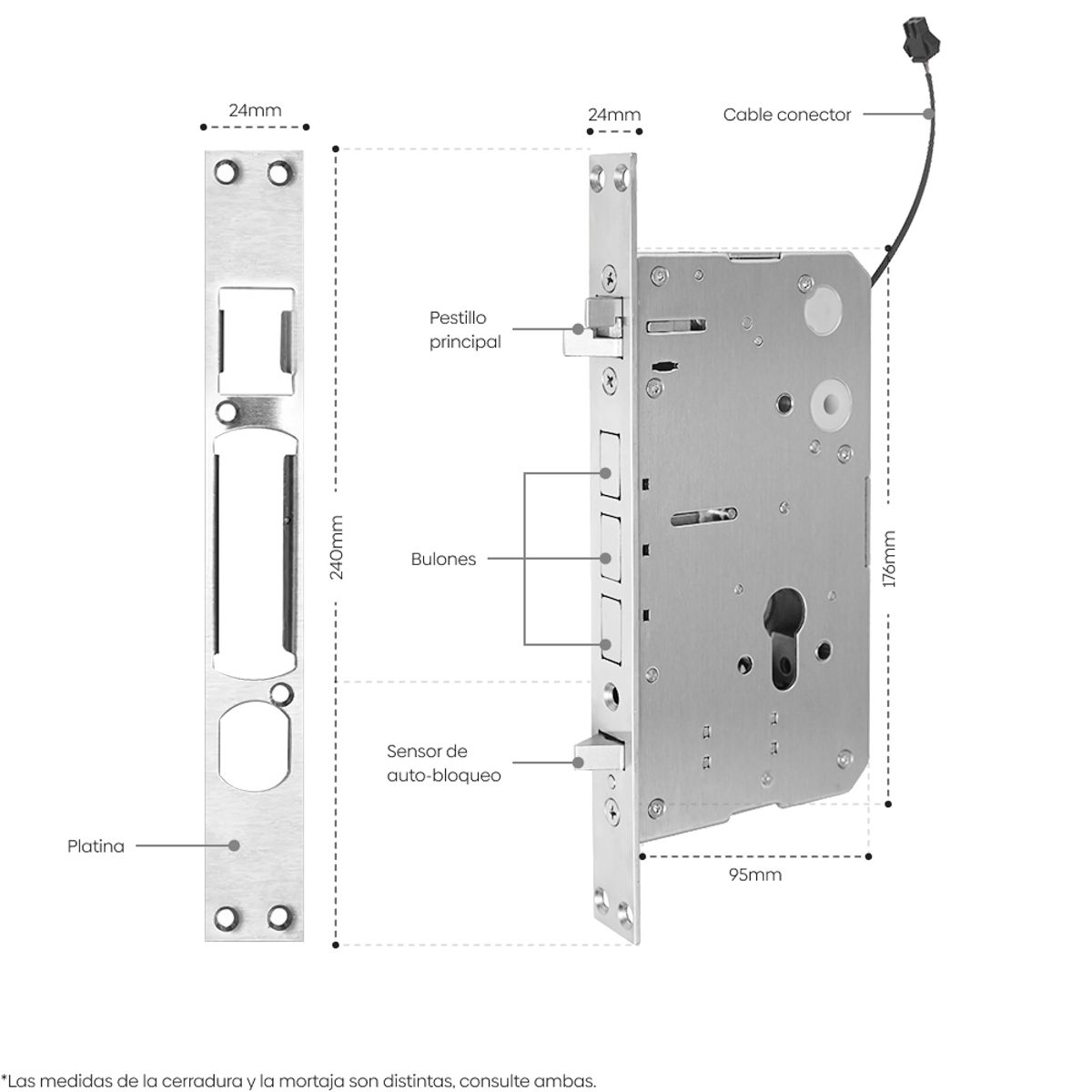 NEXIO - Cerradura Inteligente Automática Wifi Nexio G5 Negro