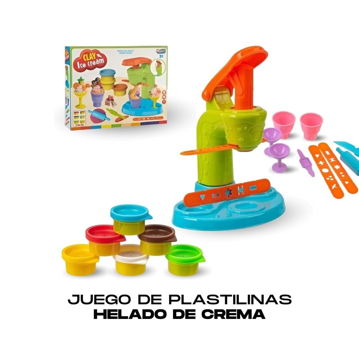 GENERICO - Juego de Plastilinas Maquina de Helados de Crema