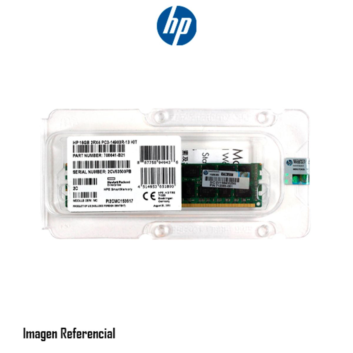 HP - MEMORIA HP 16GB PC3-14900R G8 PN 708641-B21 715274-001 712383-081