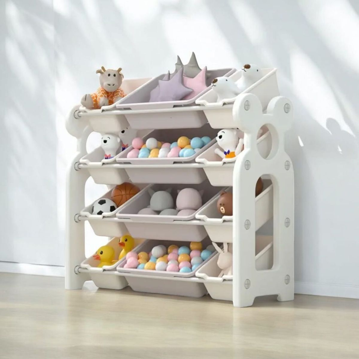 GENERICO - ORGANIZADOR JUGUETERO PARA  BEBES Y NIÑOS CON 12 BANDEJAS