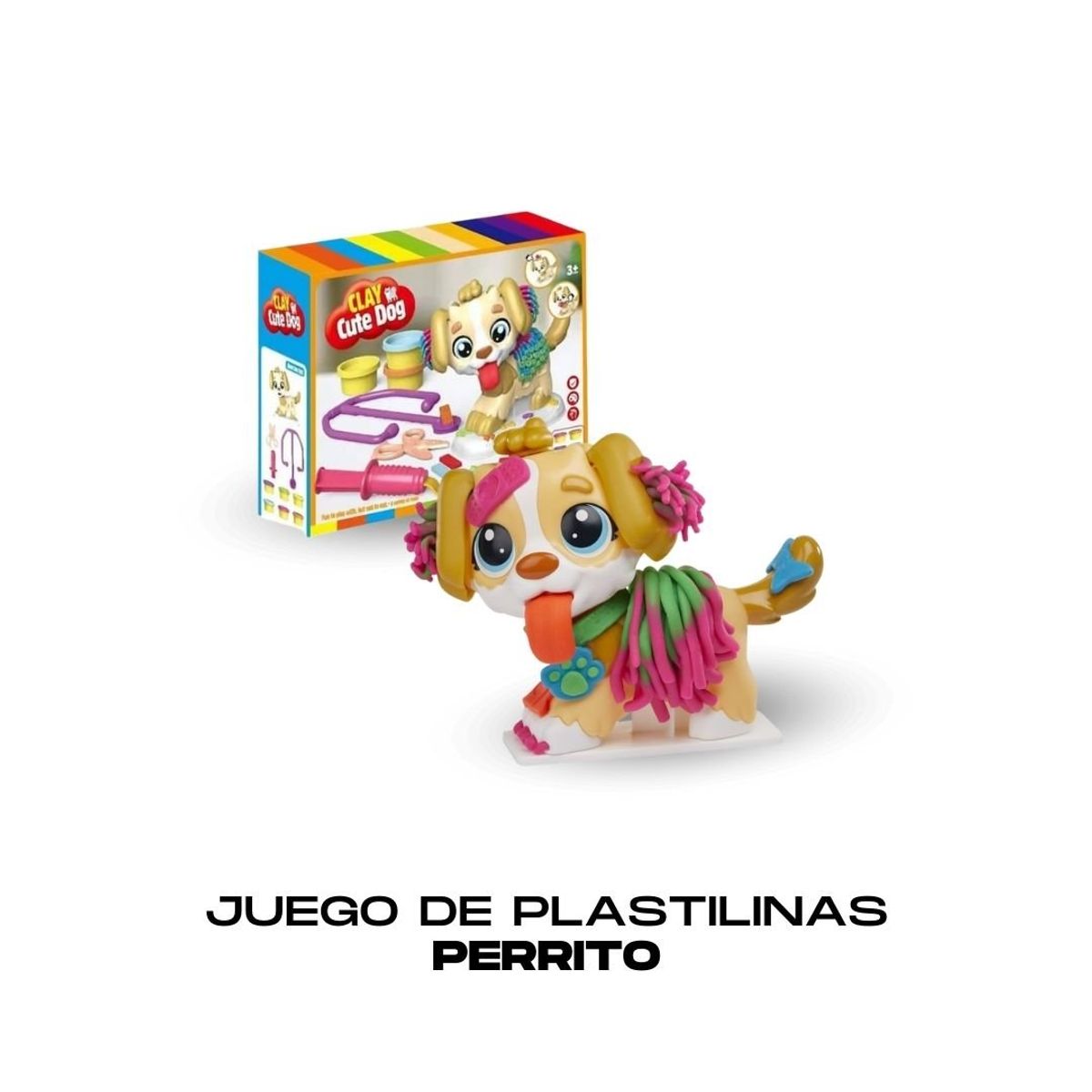 GENERICO - Juego de plastilinas Moldeable Perrito