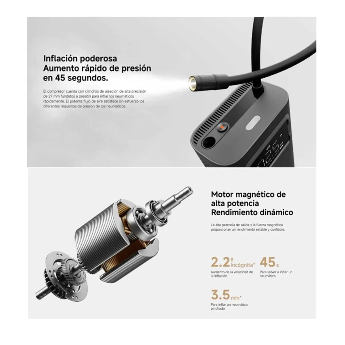 XIAOMI - Inflador Electrico Xiaomi Portable Electric Air Compressor 2 PRO