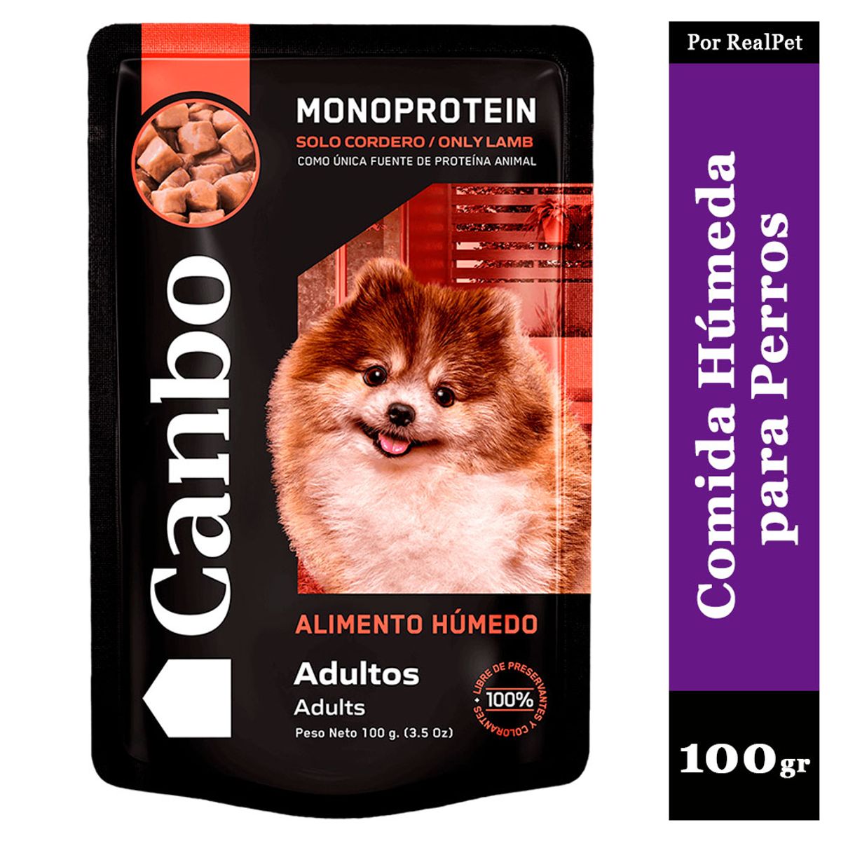 CANBO - Comida Húmeda para Perro Adulto Canbo Cordero 100gr