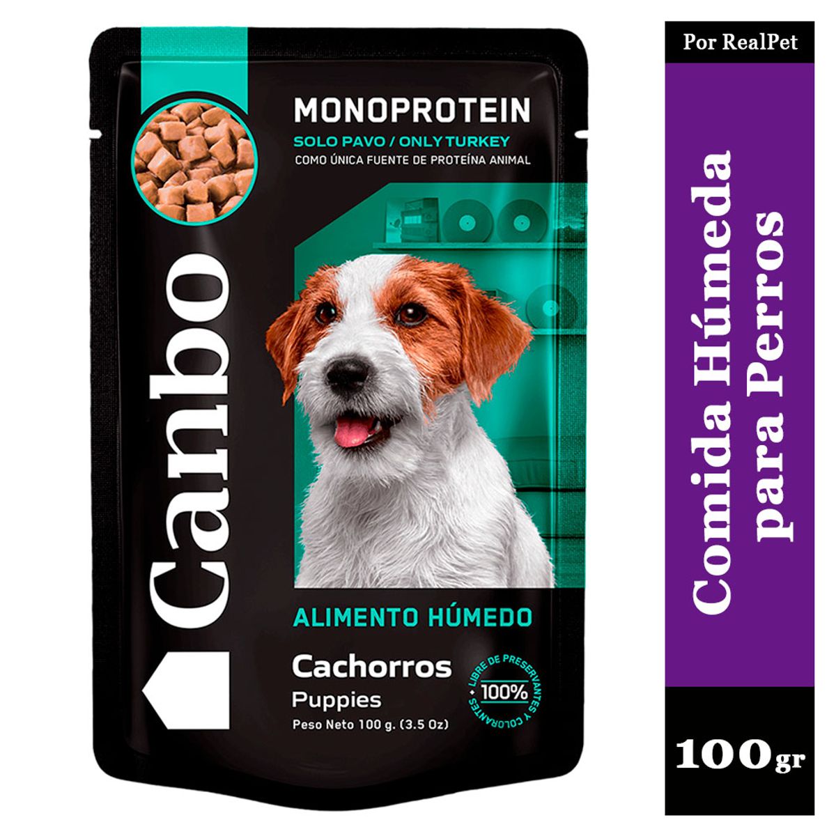 CANBO - Comida Húmeda para Perro Cachorro Canbo Pavo 100gr