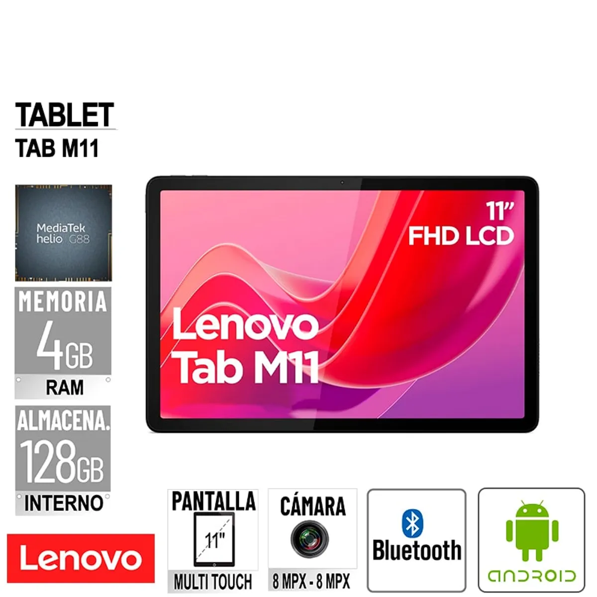LENOVO - Tablet Lenovo Tab M11 ZADA0354PE 11 IPS