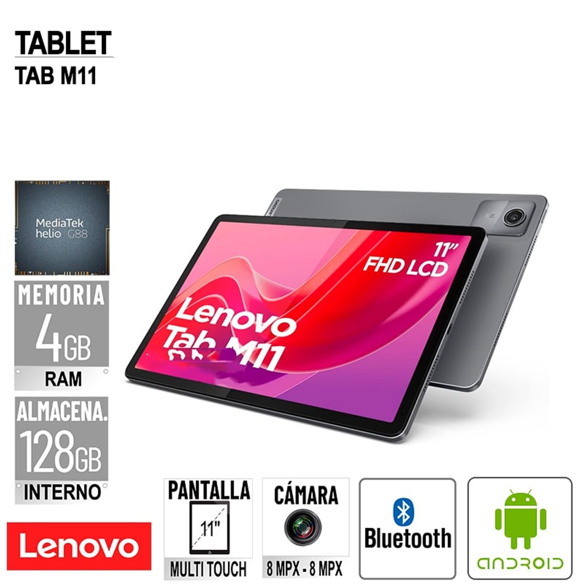 LENOVO - Tablet Lenovo Tab M11 ZADA0354PE 11 IPS