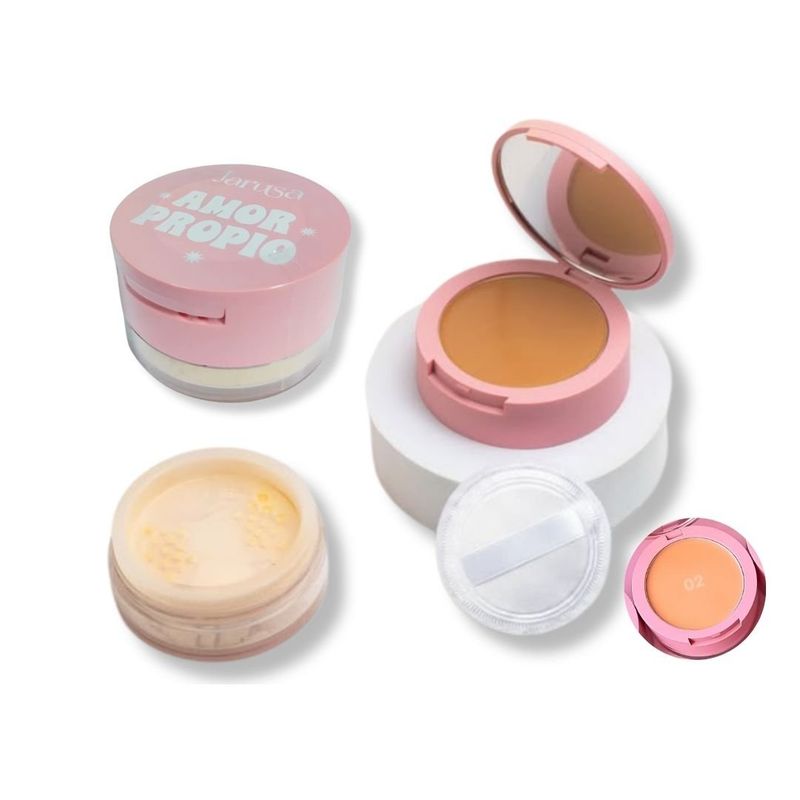 GENERICO - Amor Propio -Base en Crema y Polvo Suelto Jarusa Tono2