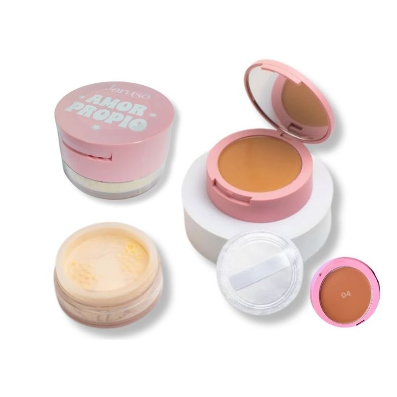 GENERICO - Amor Propio -Base en Crema y Polvo Suelto Jarusa Tono4