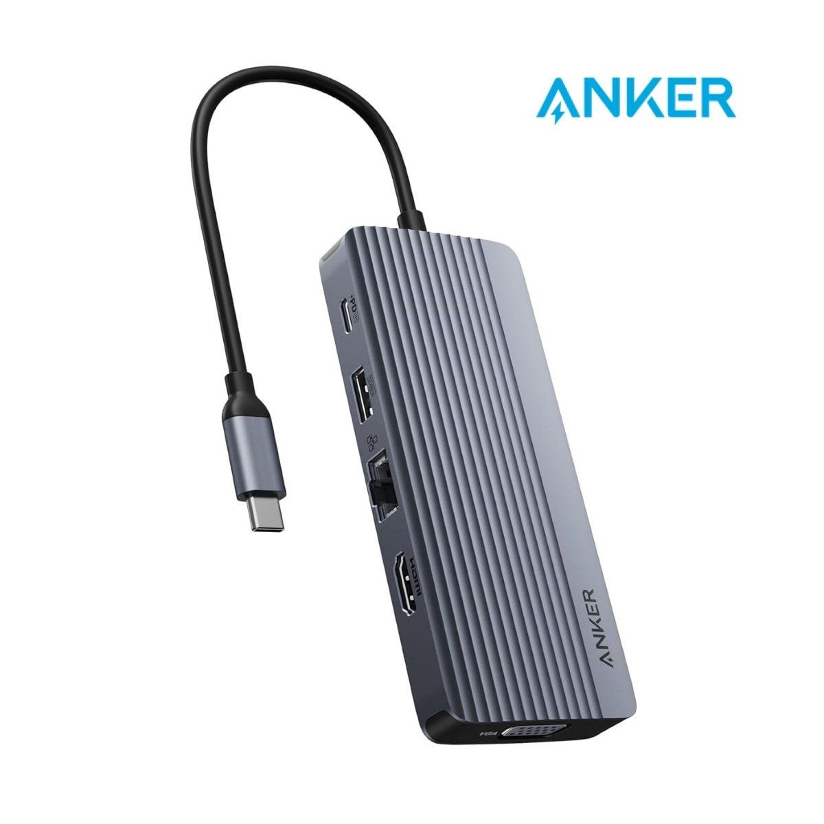 ANKER - Adaptador Hub tipo C 10 en 1 HDMI VGA Anker